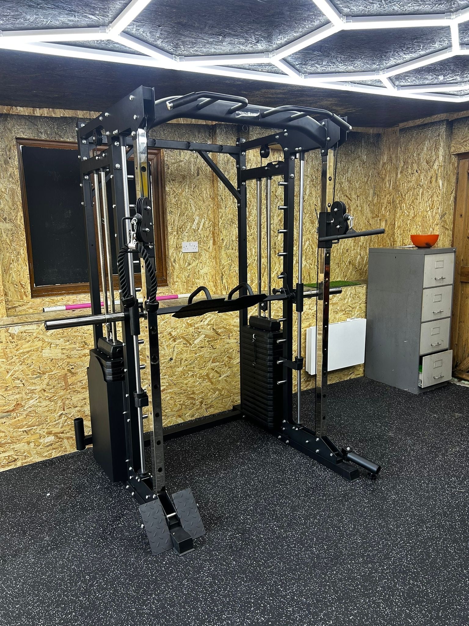 Strength Supply Smith Machine Home Gym in at home gym