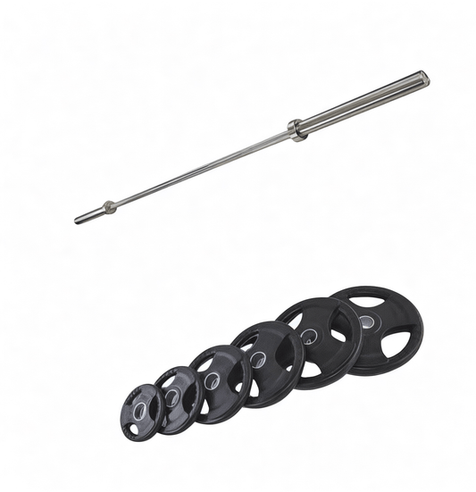 150kg Olympic Plate & Barbell Set - Strength Supply