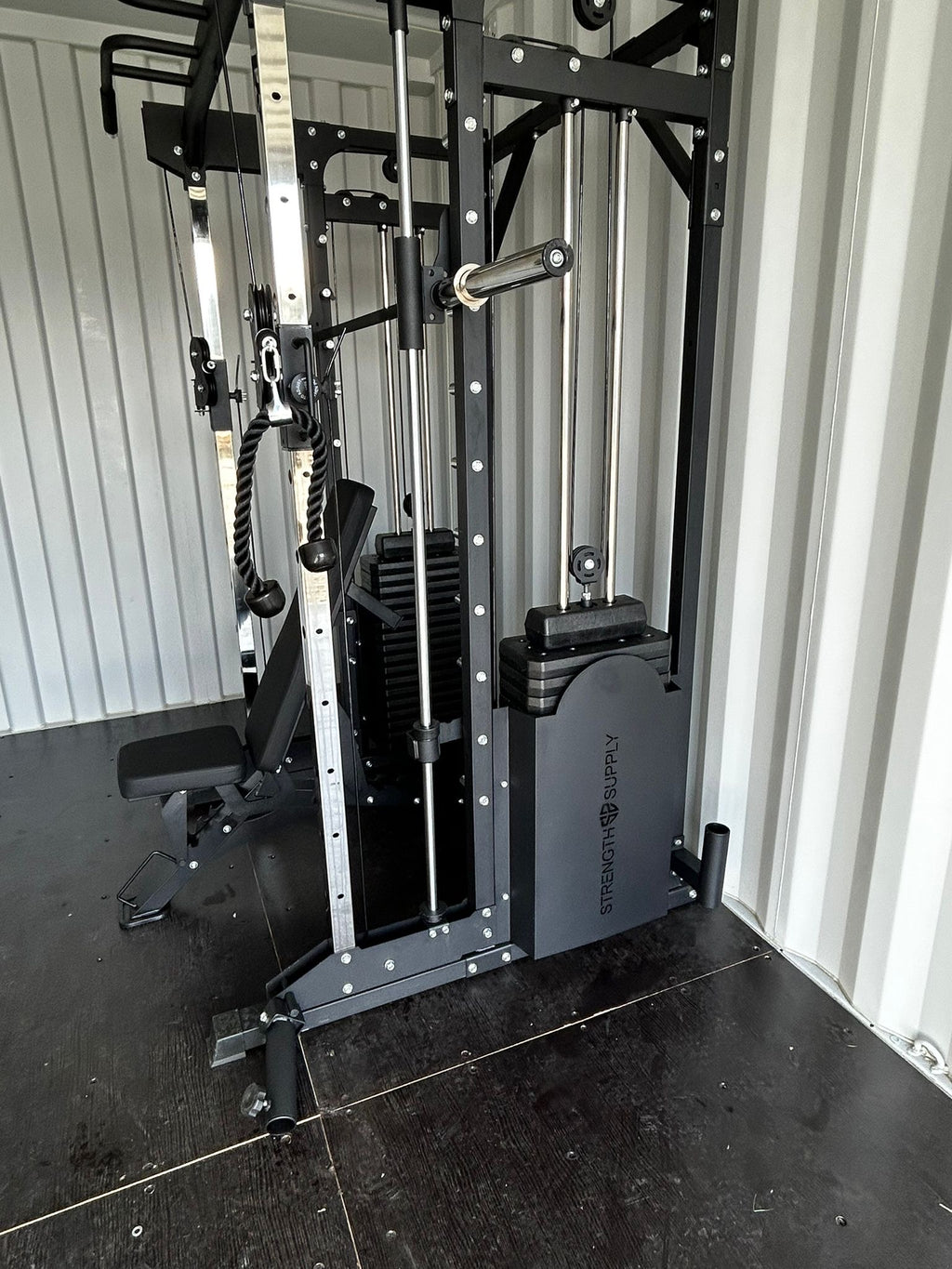 Side view of the Strength Supply Smith Machine Home Gym