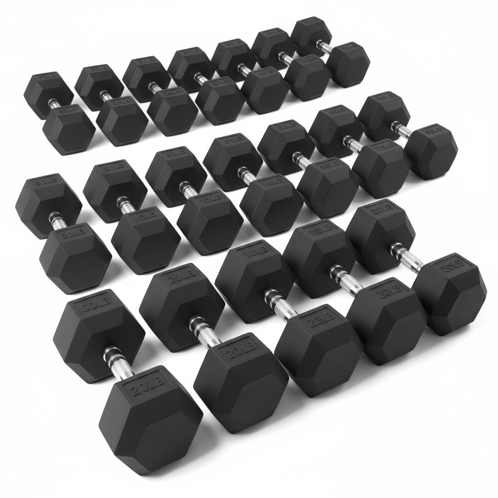 2.5kg to 15kg Hex Dumbbell Set - Strength Supply